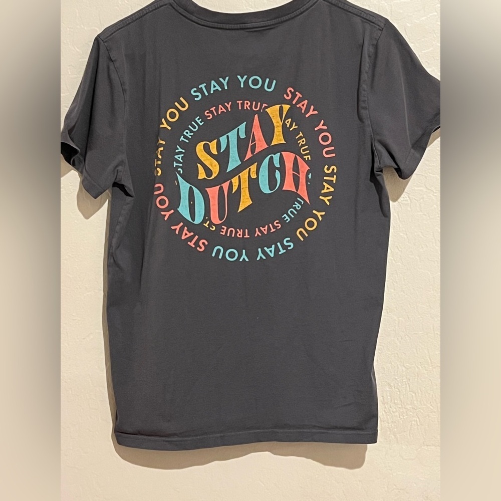 Dutch Bros “Stay Dutch Stay True” Graphic Tee Unisex Coffee Shirt- Size M